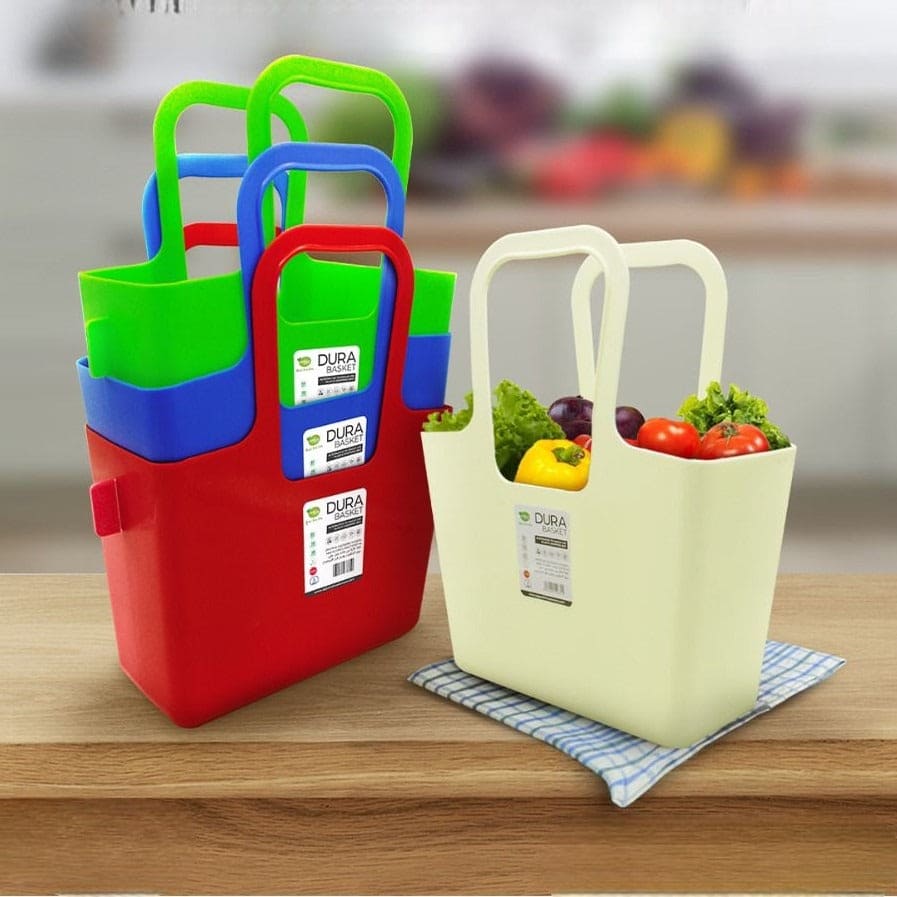 Multipurpose Dura Basket, Reusable Grocery Shopping Bags, High Capacity Food Shopping Bag With Handles Multipurpose Dura Basket, Reusable Grocery Shopping Bags, High Capacity Food Shopping Bag With Handles